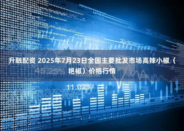 升融配资 2025年7月23日全国主要批发市场高辣小椒（艳椒）价格行情